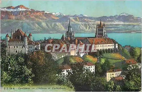 Cartes postales Lausanne Chateau et Cathedrale