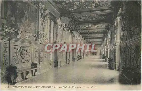 Cartes postales Chateau de Fontainebleau Galerie Francois 1er
