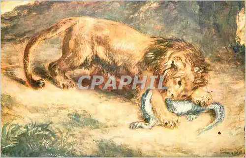 Cartes postales Musee du Louvre Eugene Delacroix (1798-1863) Lion et Caiman