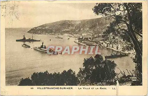 Cartes postales Villefranche sur Mer la Ville et la Rade