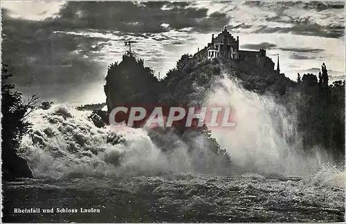 Cartes postales moderne Rheinfall und Schloss Laufen