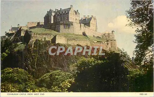 Cartes postales moderne Edinburgh Castle from West End