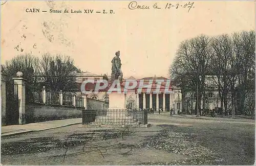 Cartes postales Caen Statue de Louis XIV