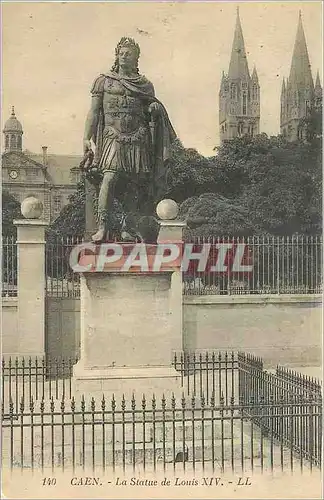 Cartes postales Caen Statue de Louis XIV