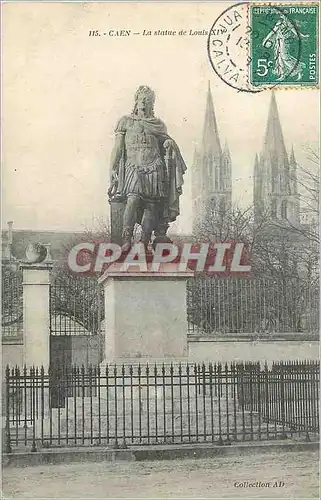 Ansichtskarte AK Caen Statue de Louis XIV