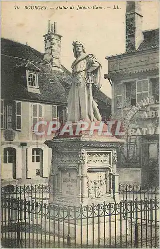 Cartes postales Bourges Statue de Jacques Coeur