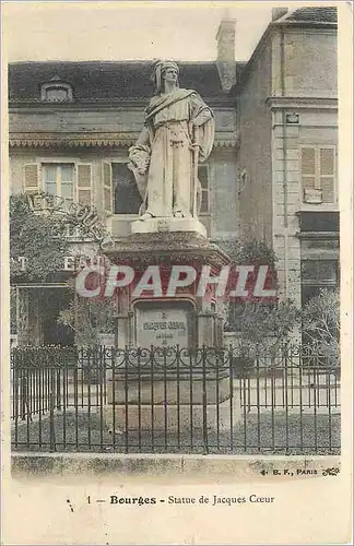 Cartes postales Bourges Statue de Jacques Coeur