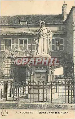 Cartes postales Bourges Statue de Jacques Coeur