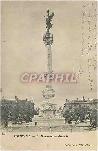 Cartes postales Bordeaux Le Monument des Girondins