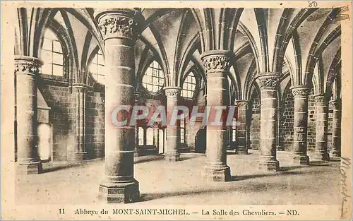 Cartes postales Abbaye du Mont Saint Michel La Salle des Chevaliers