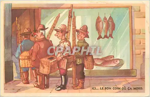 Cartes postales Ici Le Bon Coin ou ca Mord Chien