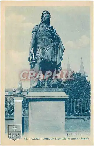 Ansichtskarte AK Caen Statue de Louis XIV en Costume Romain