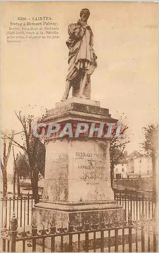 Cartes postales Saintes Statue de Bernard Palissy