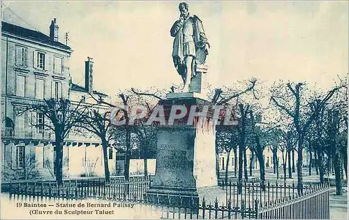 Cartes postales Saintes Statue de Bernard Palissy (Oeuvre du Sculpteur Taluet)