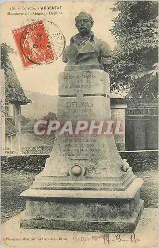 Cartes postales Argentat Correze Monument du General Delmas