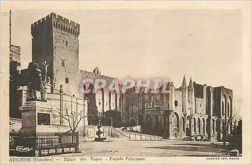 Ansichtskarte AK Avignon (Vaucluse) Palais des Papes Facade Principale