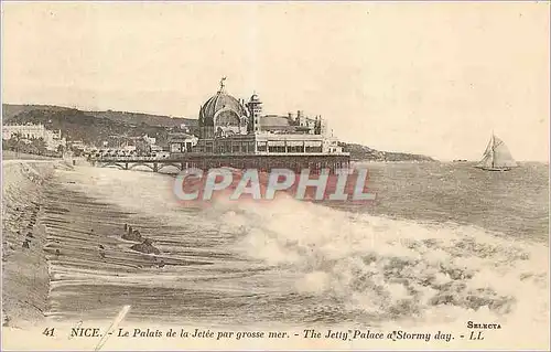 Ansichtskarte AK Nice Le Palais de la Jetee par Grosse mer