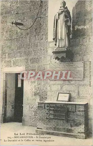 Cartes postales Roc Amadour Le Lot Pittoresque St Dominique La Durandal et le Coffre au Verrou Legendaire
