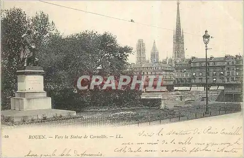 Ansichtskarte AK Rouen Vers la Statue de Corneille (carte 1900)