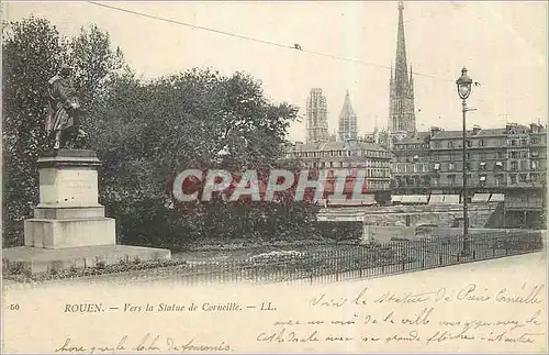 Cartes postales Rouen Vers la Statue de Corneille (carte 1900)