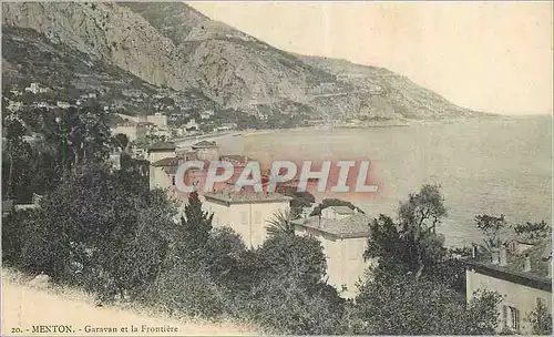 Cartes postales Menton Garavan et la Frontiere