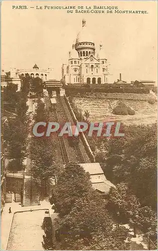 Cartes postales Paris Le Funiculaire de la Basilique du Sacre Coeur de Montmartre