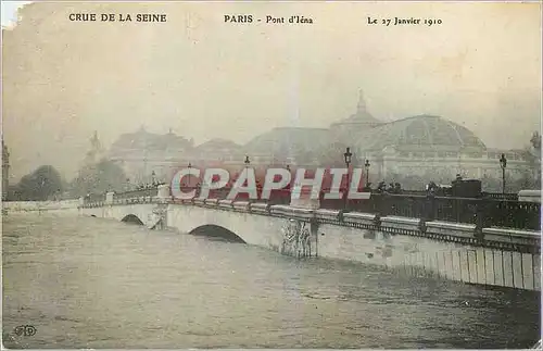 Cartes postales Paris Crue de la Seine Pont d'Iena