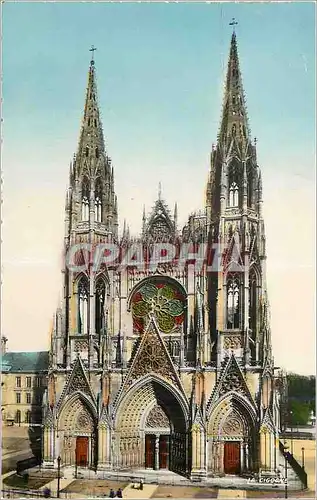 Moderne Karte Rouen (Seine Maritime) Eglise Saint Ouen (Facade)