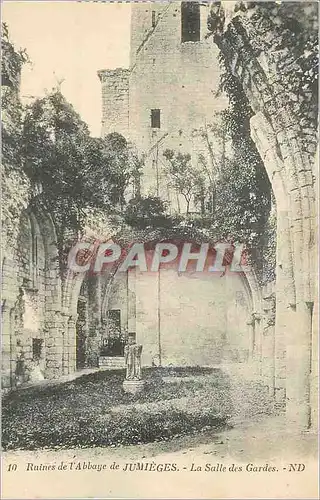 Cartes postales Ruines de l'Abbaye de Jumieges La Salle des Gardes