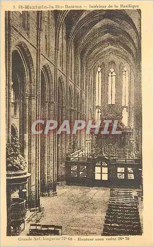 Cartes postales St Maximin la Ste Baume Interieur de la Basilique
