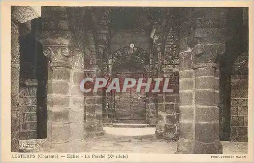 Cartes postales Lesterps (Charente) Eglise Le Porche (Xe Siecle)
