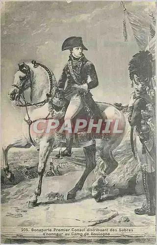 Ansichtskarte AK Bonaparte Premier Consul distribuant des Sabres Au Camp de Boulogne Napoleon 1er