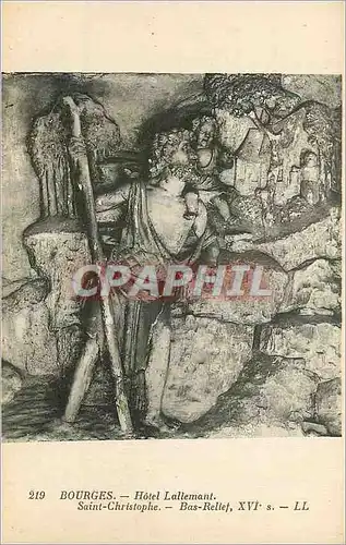 Cartes postales Bourges Hotel Lallemant Saint Christophe Bas Relief XVIe S