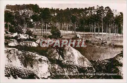 Moderne Karte Fontainebleau La Foret Vue sur le Desert d'Apremont