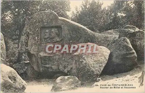 Cartes postales Foret de Fontainebleau Rocher de Millet et Rousseau