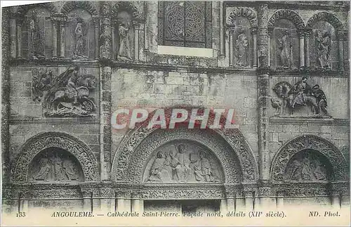 Cartes postales Angouleme Cathedrale Saint Pierre Facade Nord Details (XIIe Siecle)