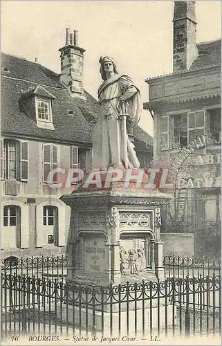 Cartes postales Bourges Statue de Jacques Coeur