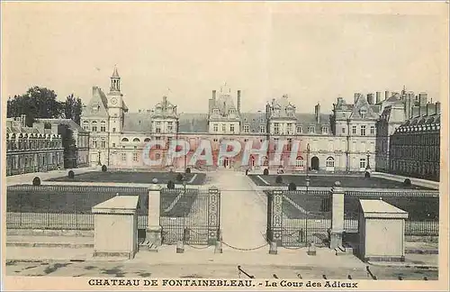 Ansichtskarte AK Chateau de Fontainebleau La Cour des Adieux