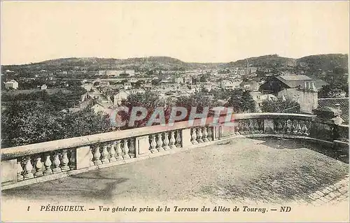 Cartes postales Perigueux Vue Generale prise de la Terrasse des Allees de Tourny