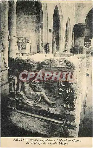 Ansichtskarte AK Arles Musee Lapidaire Leda et le Cygne Sarcophage de Licinia Magna