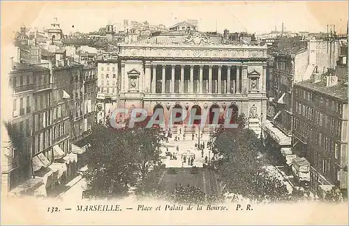 Cartes postales Marseille Place et Palais de la Bourse (carte 1900)