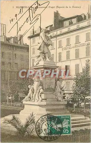 Ansichtskarte AK Marseille Monument Puget (Square de la Bourse)