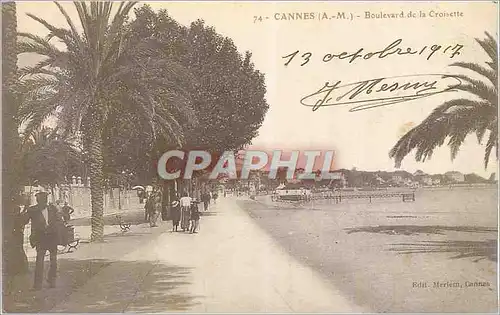 Cartes postales Cannes (A M) Boulevard de la Croisette