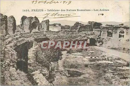 Cartes postales Frejus Interieur des Ruines Romaines Les Arenes