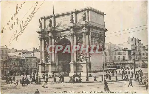 Ansichtskarte AK Marseille L'Arc de Triomphe Place d'Aix