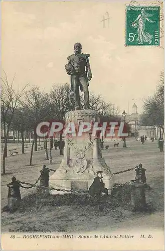 Cartes postales Rochefort sur Mer Statue de l'Amiral Pottier