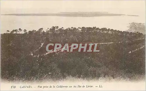 Cartes postales Cannes Vue prise de la Californie sur les Iles de Lerins