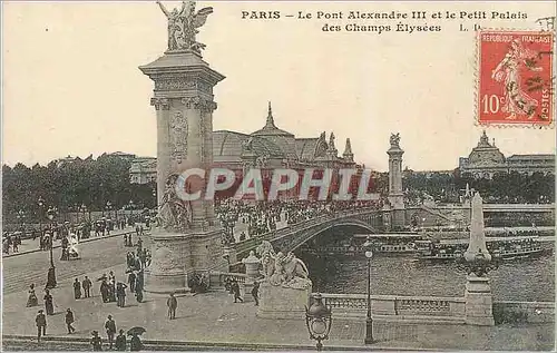 Ansichtskarte AK Paris Le Pont Alexandre III et le Petit Palais des Champs Elysees