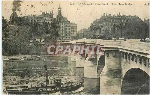 Ansichtskarte AK Paris Le Pont Neuf Bateau Sablieres de la Seine