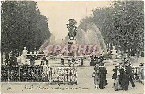 Cartes postales Paris Jardin du Luxembourg La Fontaine Carpeaux